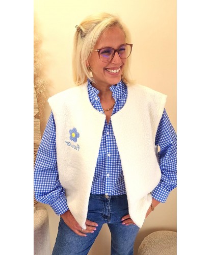Gilet “Bloom Blue Douceur” - Alicia