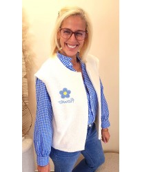 Gilet “Bloom Blue Douceur” - Alicia