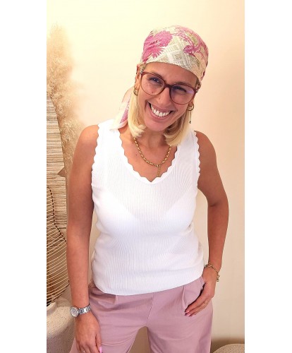 Foulard Viscose Rose Élégance