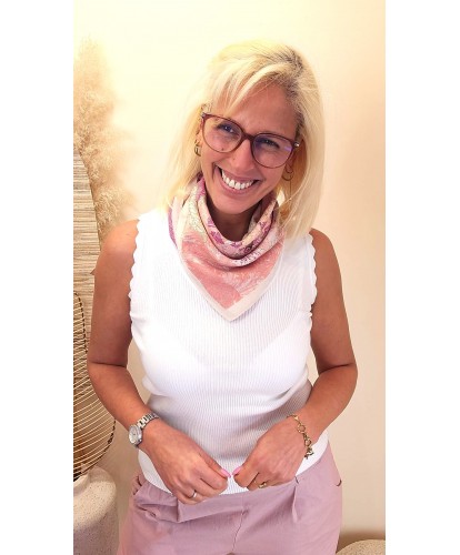Foulard Viscose Rose Élégance