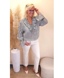 Blouse Volant Kaki - Julia