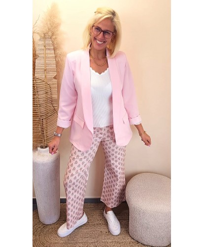 Blazer "Élégance Rose Poudré" - Ava