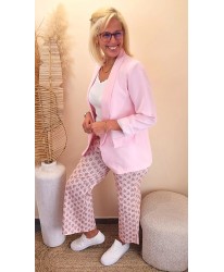 Blazer "Élégance Rose Poudré" - Ava