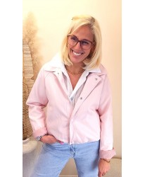 Veste Rose Pastel “Lumière de Printemps” – Ambre