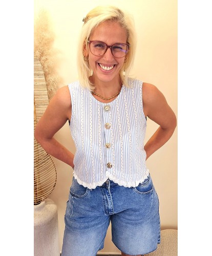 Haut Marinière Élégance - Flora