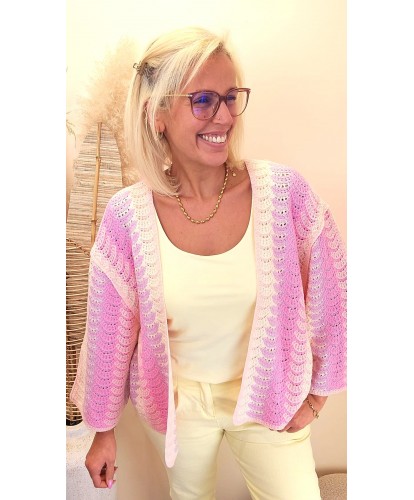 Gilet Crochet Pinky - Olivia