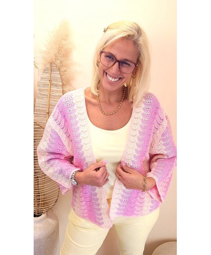 Gilet Crochet Pinky - Olivia