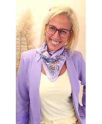 Foulard Soie Jardin Lavande