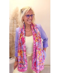 Foulard Soie “Pink Riviera”