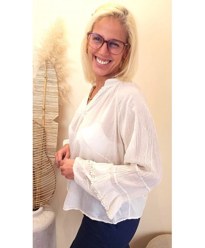 Blouse Beige Bohème - Faustine
