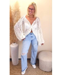 Jeans Wide Leg Destroy - Lea