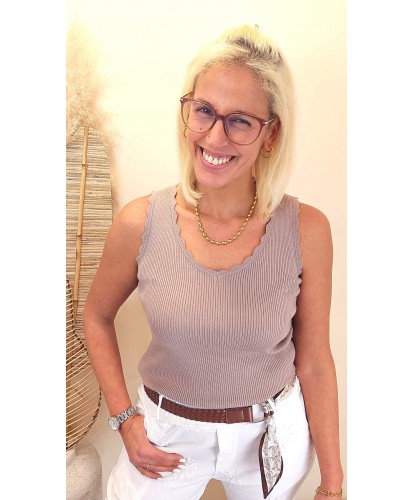 Débardeur “Taupe Clair” – Capucine