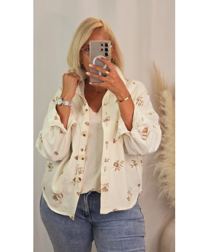 Veste/Chemise Jeans Beige - Victoriane
