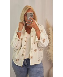 Veste/Chemise Jeans Beige - Victoriane