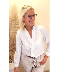 Blouse Blanche à Volants - Gabrielle