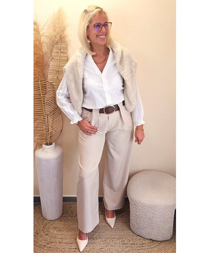 Pantalon Beige Classique...
