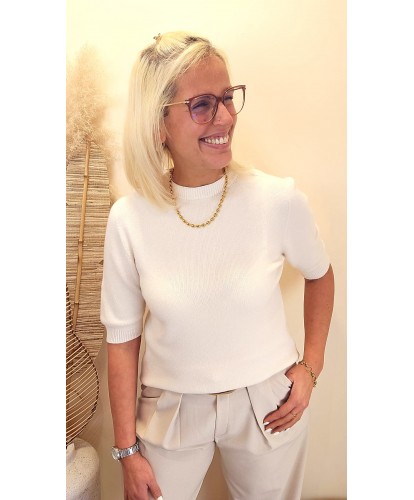 Pull Beige Élégance Minimaliste - Daphné