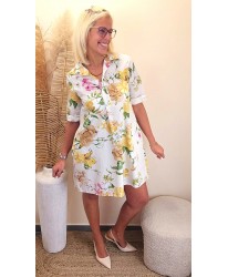 Robe Fleurie Printanière - Marine