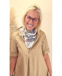 Foulard Soie Jardin Secret