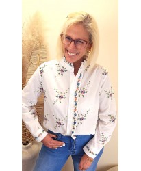 Chemise Brodée Fleurie - Lilou