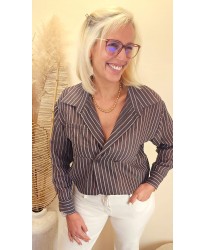Chemise Chocolat Classique Rayée - Victoria