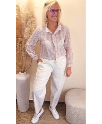 Pantalon Barrel Beige Chic - Melina