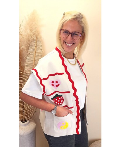 Gilet Bohème Estival Brodé - Lilia