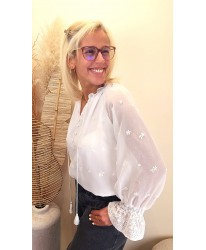 Blouse Bohème Chic Broderies Fleuries - Kenza