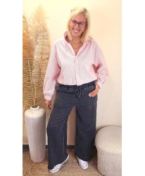 Pantalon Large Denim Gris - Alma