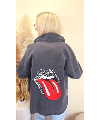 Veste Denim "Lips" - Manel
