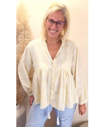 Blouse Jaune Pastel Graphique - Jasmine