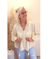 Blouse Jaune Pastel Graphique - Jasmine