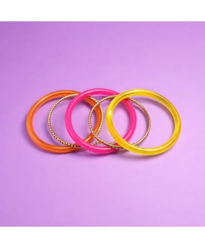 Ensemble de Bracelets Acier “Color Pop”