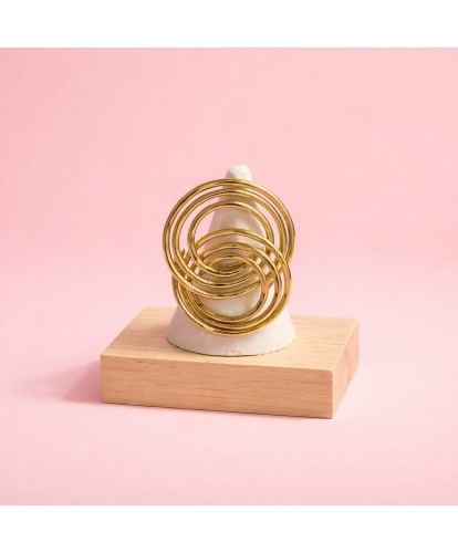 Bague Acier Ajustable “Spirale Moderne”