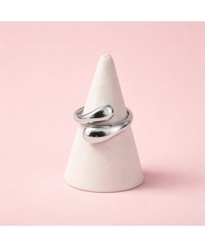 Bague Acier “Épure Argentée”