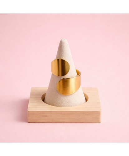 Bague Acier “Statement Dorée”