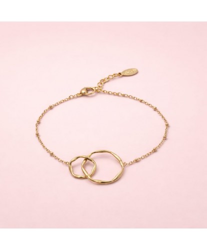 Bracelet Acier “Anneaux Entrelacés”