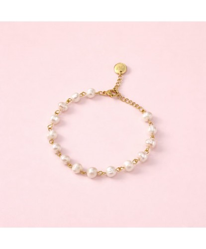 Bracelet Acier “Perles Élégance”