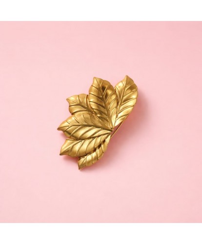 Broche Acier “Feuilles Nature”