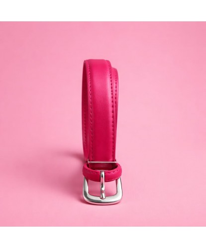 Ceinture Cuir “Fuchsia” – Ajustable