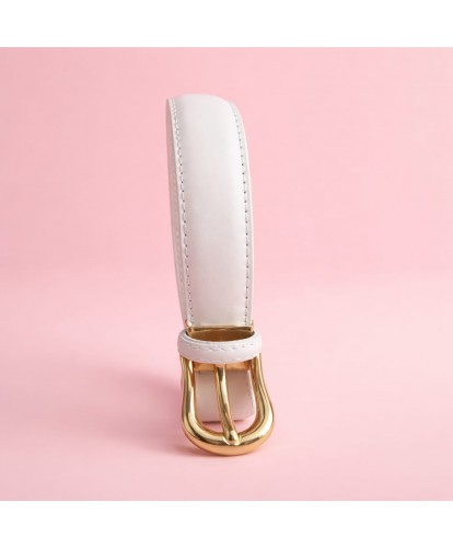 Ceinture Cuir “Blanche” –...