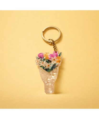Porte-Clés "Bouquet Fleuri"