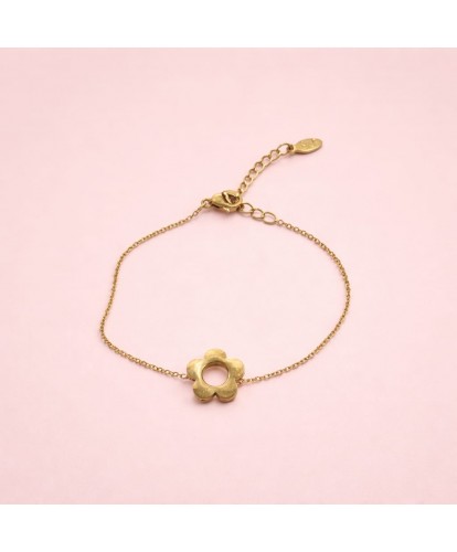 Bracelet Acier "Fleur Minimaliste"
