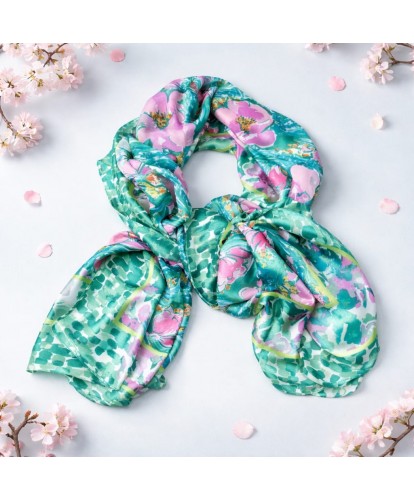 Foulard Soie Éclat Floral