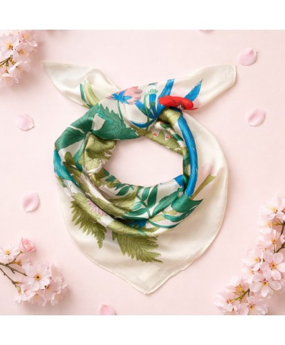 Foulard Satiné Jardin Élégant
