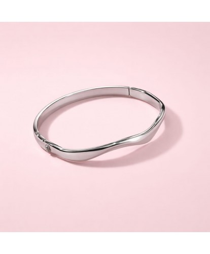 Bracelet Acier Jonc Ondulé