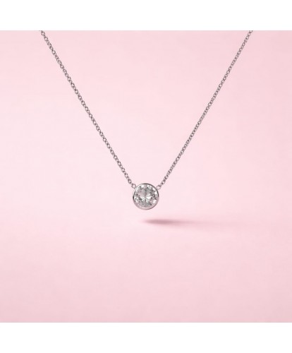 Collier Acier Solitaire...