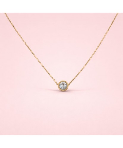 Collier Acier Solitaire...