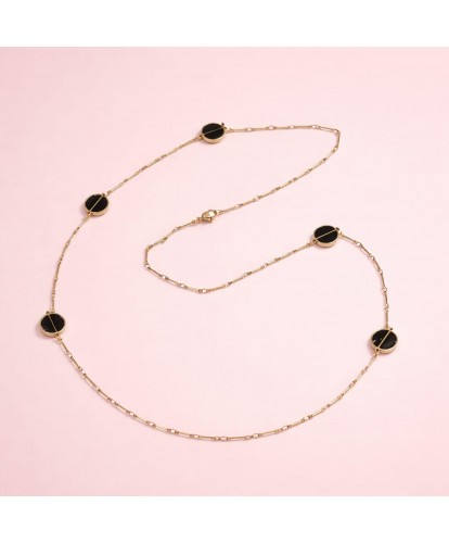 Sautoir Acier Pastilles...