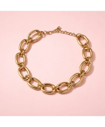 Collier Acier Maillons Oversize
